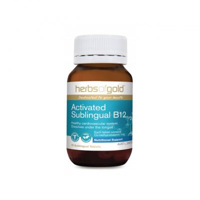 Activated Sublingual B12 - Energy Production - Healthy Cardiovascular System by Herbs of Gold