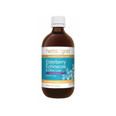 Elderberry Echinacea & Olive Leaf - Cold & Flu Relief - Fever by Herbs of Gold