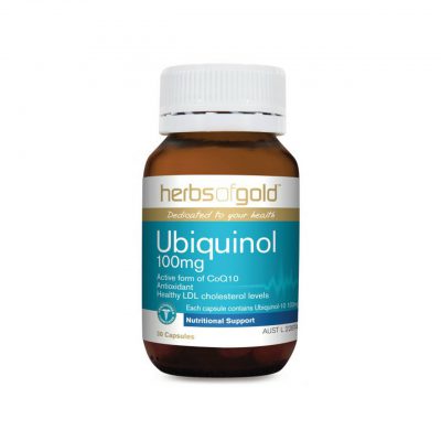 Ubiquinol 100mg - Energy production - Cardiovascular Health by Herbs of Gold