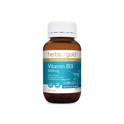 Vitamin B3 500mg - carbohydrate Metabolism - Energy Production by Herbs of Gold