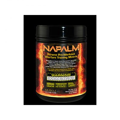 MUSCLE WARFARE NAPALM EXTREME PRE WORKOUT 2.5 TIMES STRONGER THAN USA VERSION MUSCLE WARFARE NAPALM