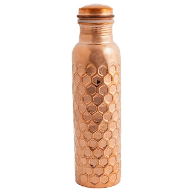 goodly-gosh-copper-water-bottle-diamond-hammered-950ml